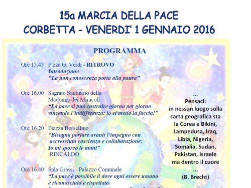 Marcia per la Pace 1/1/2016 Corbetta