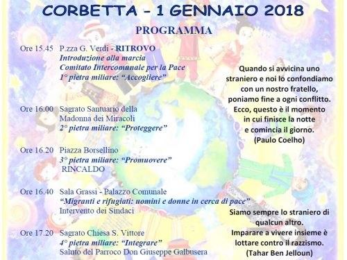 1 gennaio 2018 – Corbetta “17a marcia della Pace”